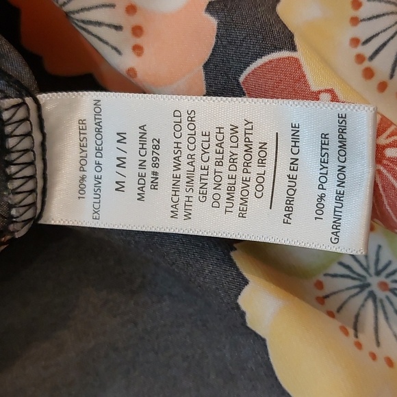 Natori vintage satin floral blouse size M - Picture 4 of 7